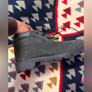 Timberland Boys Chukka Boots Black Nubuck